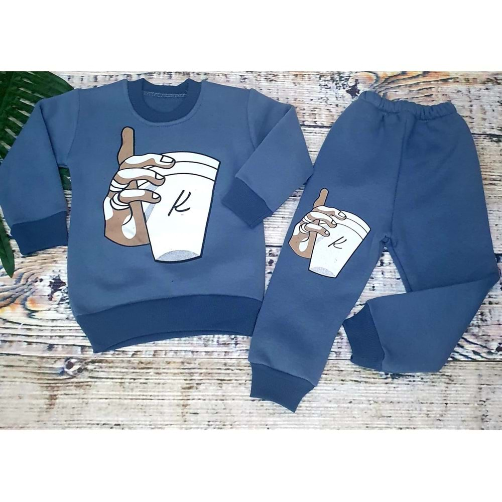 Baskılı 2 Li Sweatshirt Takım - ENEN0001041