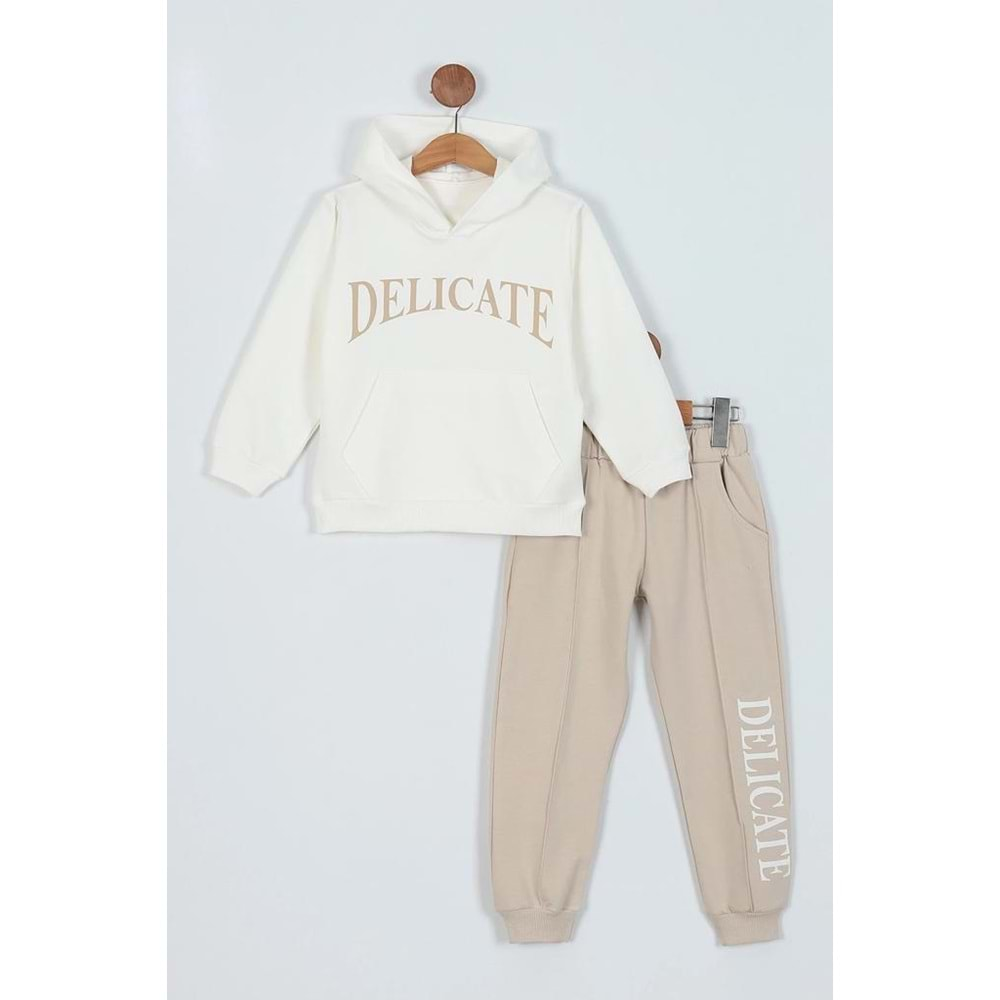 Delicate Baskılı 1-9 Yaş 2 Li Sweatshirt Takım - ENEN0001095