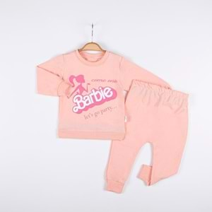 Barbie Baskılı Kız Bebek Aylık 2 Li Sweatshirt Takım - ENEN0001047